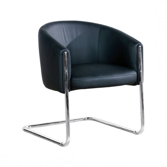 C4308 - Tub Chair - Opal - Black Leatherette
