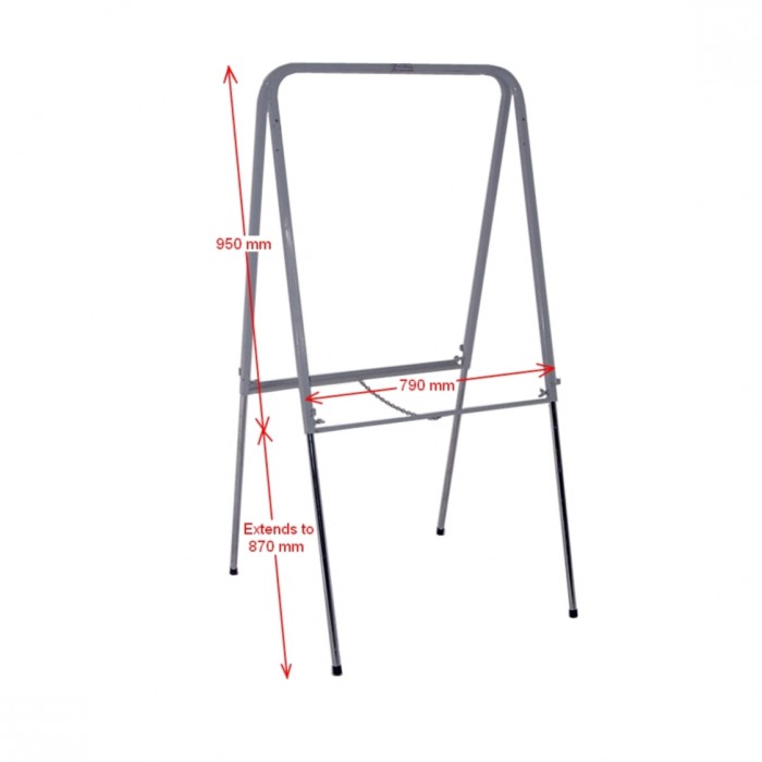 E1001 - Easel - Double Sided - Collapsible - dimensions