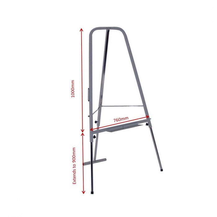 E1002 - Easel - Single Sided - Collapsible - dimensions