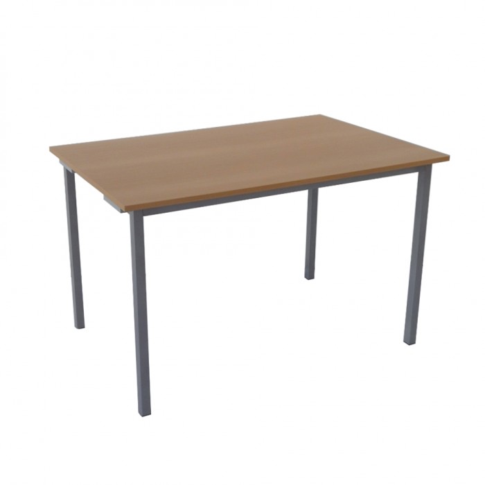 T1513 - Canteen Table - Tawa Top. Silver Legs