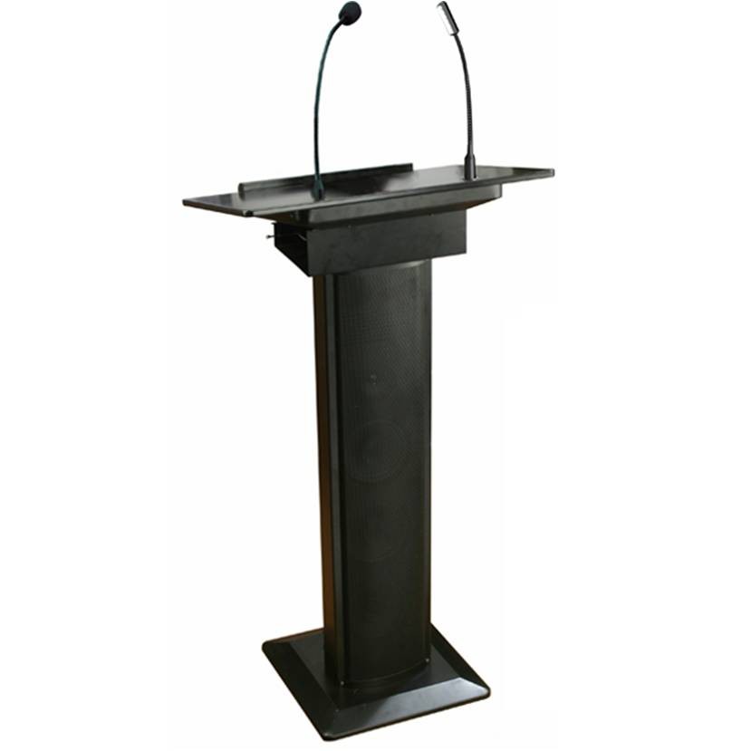 L3011 - Lectern - Exec - Black - Mike, Amp, Speakers & Light