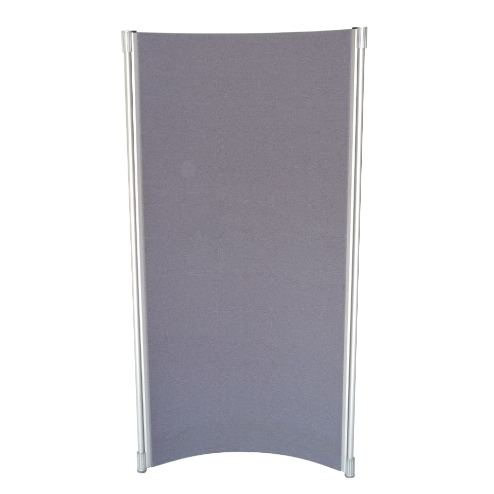 P4506 - Curved Partition Panel - Blue-grey fleck - 1800h x 900w
