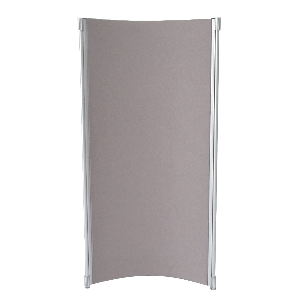 P4525 - Curved Partition Panel - Crystal grey - 1800h x 900w