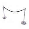 C8001 - Crowd Control - Chrome Stanchion - Black Rope