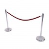C8003 - Crowd Control - Chrome Stanchion - Red Rope