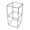 D5312 - Display Cube - QED - Two Tier - Alloy Frame - Glass Shelves