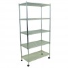 S1001 - Display Shelving - Chrome - 5 Shelves - Castors - 460x900x1800h 