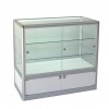 S3007 - Showcase Counter - Glass Top - White Base - 1000x500x900h