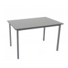 T1512 - Canteen Table - Grey Top. Silver Legs