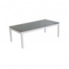 T2036 - Coffee Table -  Aeon - Tinted Glass - White Base - 1200x600