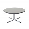 T2064 - Coffee Table - Elite - Grey Top - Chrome Base - 900dia