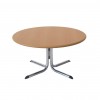 T2065 - Coffee Table - Elite - Tawa Top - Chrome Base - 900dia