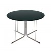 T4511 - Meeting Table - Elite - Black Top - Chrome Legs - 1200dia