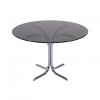 T4512 - Meeting Table - Italia - Glass Top - Chrome Base - 1200dia