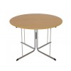 T4516 - Meeting Table - Elite - Tawa Top - Chrome Legs - 1200dia