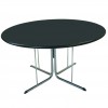 T4518 - Meeting Table - Elite - Black Top - Chrome Legs - 1500dia