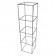 D5314 - Display Cube - QED - Four Tier - Alloy Frame - Glass Shelves