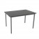 T1511 - Canteen Table - Black Top. Silver Legs