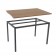 T1513 - Canteen Table - Tawa Top. Silver Legs